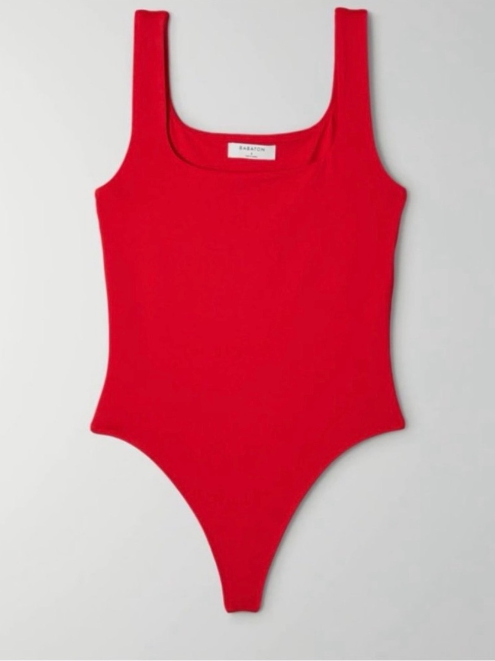 Aritzia Babaton Contour Square Neck Bodysuit Red Size Medium NWT